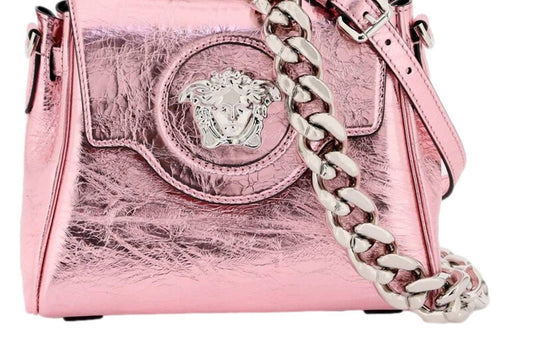 Versace - Women's La Medusa Metallic Top-handle Bag