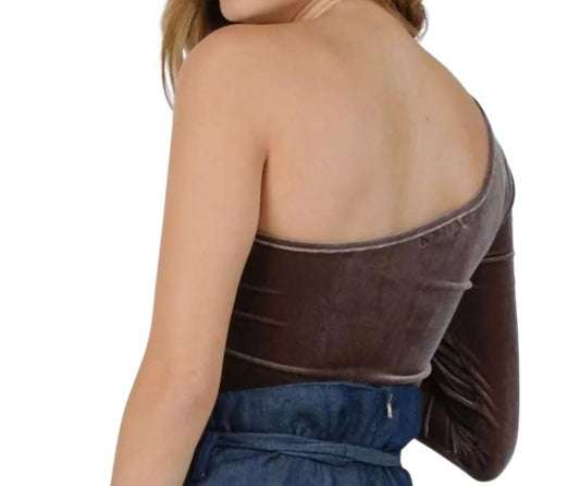 Lucca - One Shoulder Velvet Top
