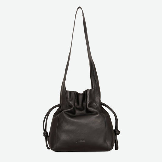 Per Lei New York - Women's Seneca Leather Drawstring Shoulder Bag
