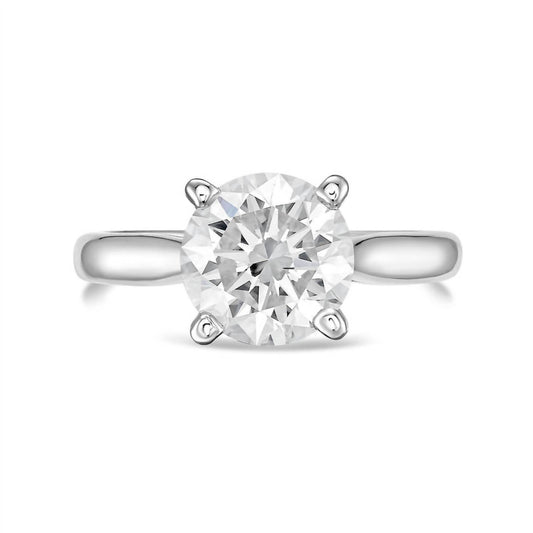 Diana M Jewels - Lab-grown Round 8.00 Ct Diamond Solitaire Ring In Four-prong Setting