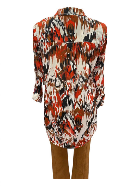 Multiples - Long Crinkle Blouse - PLUS