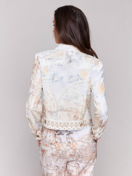 Charlie B - Printed Linen Blend Jacket