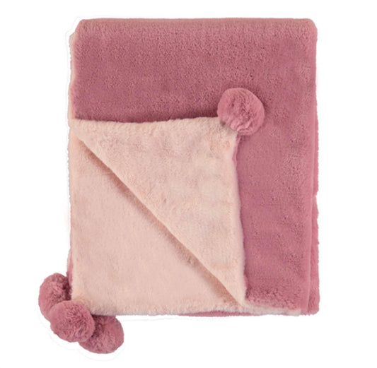 Mayoral - Fur Blanket with Pom Poms