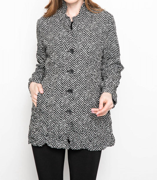 Liv By Habitat - Chevron Crinkle Boyfriend Blazer