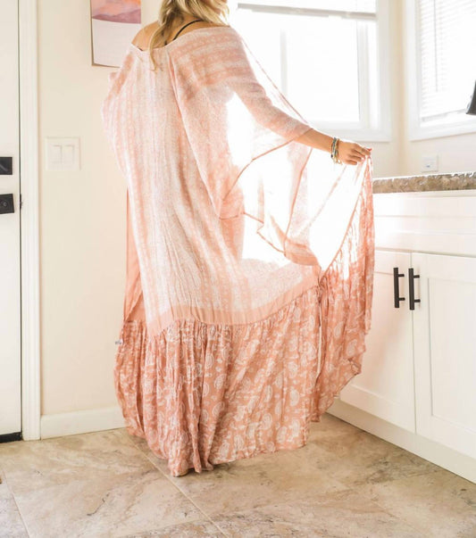 Leto - Long Paisley Flowy Kimono