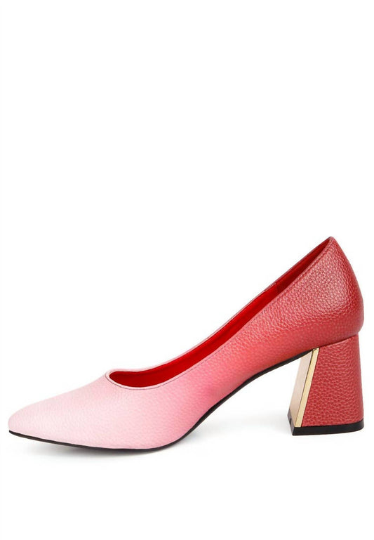 Rag Company - Women's Harlow Metallic Accent Block Heel Pumps