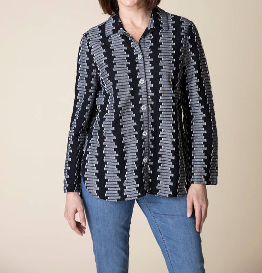 Habitat - Embroidered Cotton Wrap Around Shirt