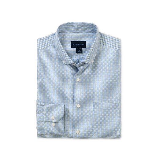 Scott Barber - Men's Jacquard Plaid Button-down Shirt
