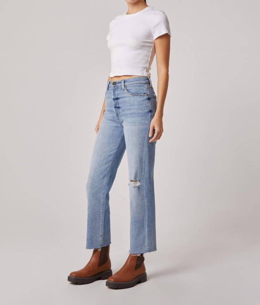 Edyson - Olivier High Rise Straight Leg Jeans with Raw Hem