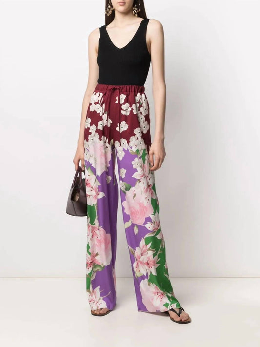 Valentino - Floral Print Pants