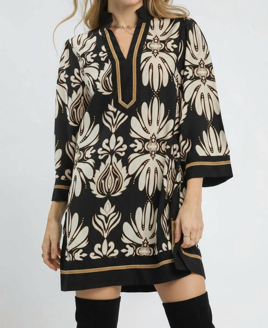 Umgee - Baroque Floral Mini Dress