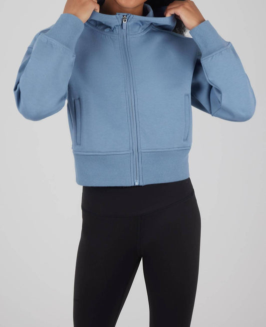 90 Degree By Reflex - Girls Scuba Full Zip Hooded Jacket