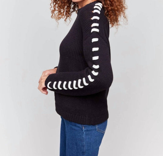 Charlie B - Crew Drop Shoulder Chunky Sweater