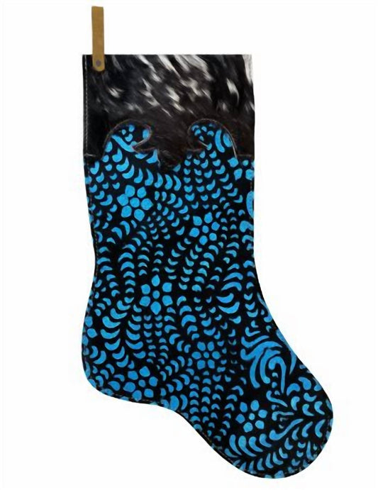 Showman - Glitter Cowhide Christmas Stocking