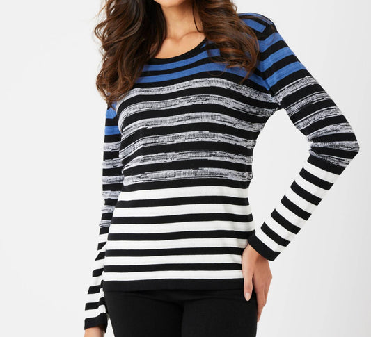 French Kyss - Women's Stripe Scoop Neck Top