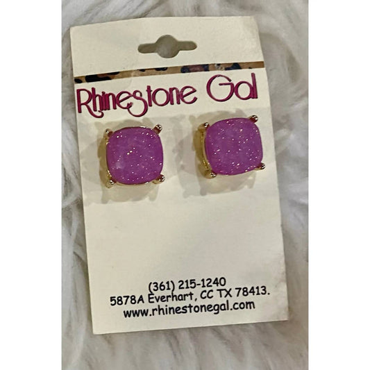 Sophia Collection - Women's Faceted Gem Stud Earrings