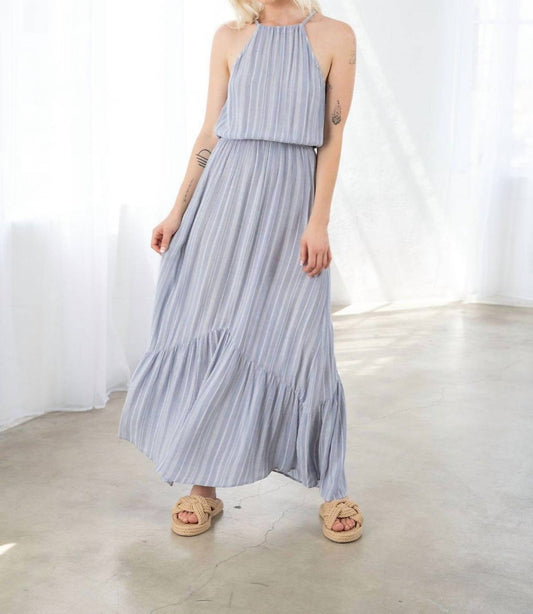 Lovestitch - Tunnel Halter Tiered Maxi Dress