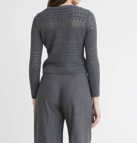 Matthew Bruch - Variegated knit mesh sweater