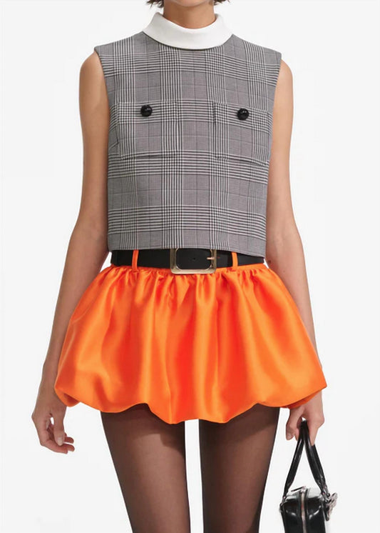 Self-Portrait - Bubble Hem Taffeta Skort