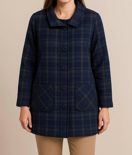 Habitat - Knit Plaid Coat