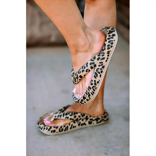 1 The Woman - Leopard Cloud Flip Flops