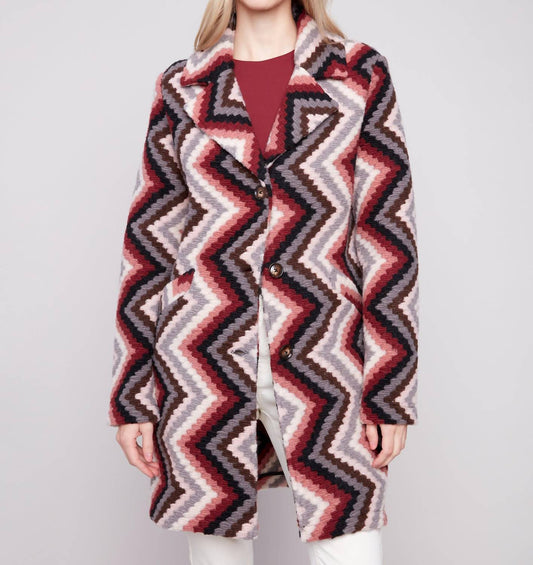 Charlie B - Long Crochet Coat With Button Closure