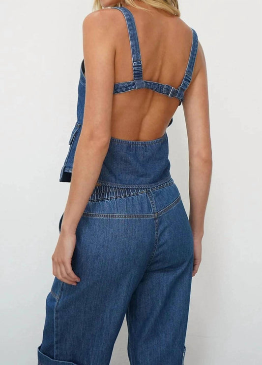 Lna - Jordyn Denim Top