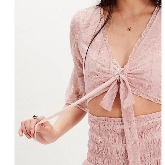 Free People - Natural Lala Lace Mini Dress