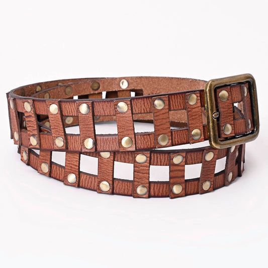 American Darling - Unisex Hand Tooled Genuine American Leather Belt