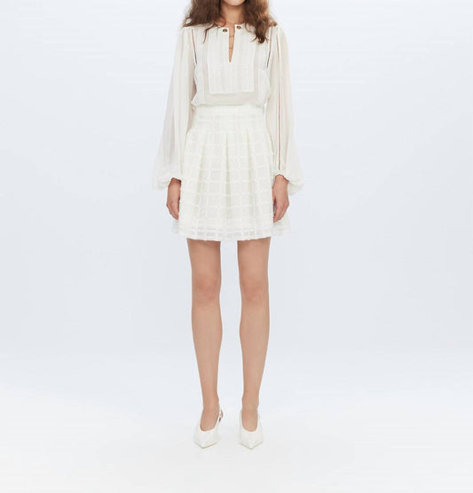 Theo The Label - Atropos Windowpane Lace Banker Skirt