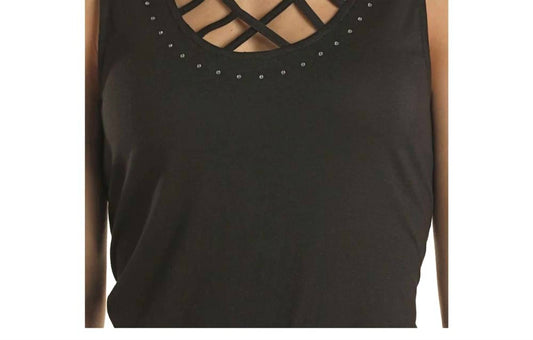 Panhandle - Strappy Tank With Rhinestone Sleeveless Top