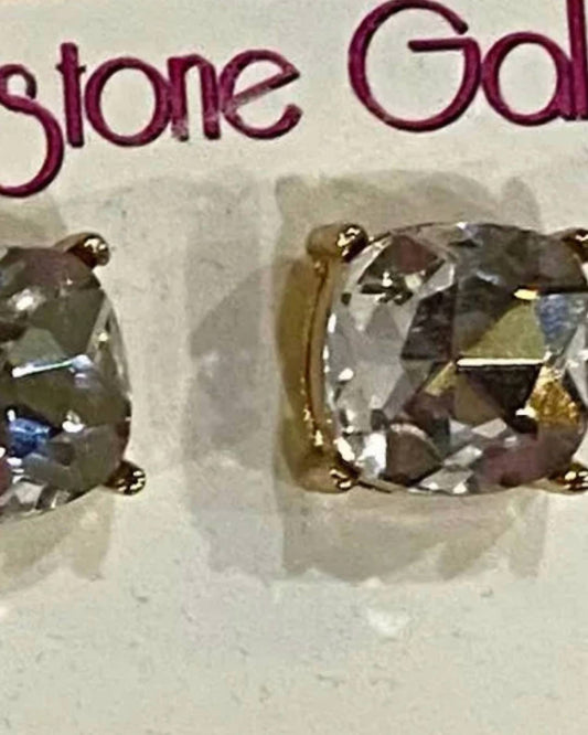Sophia Collection - Women's Faceted Gem Stud Earrings