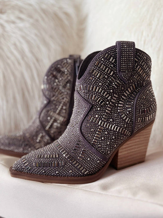Very G - One Day Rhinestone Fashion Booties
