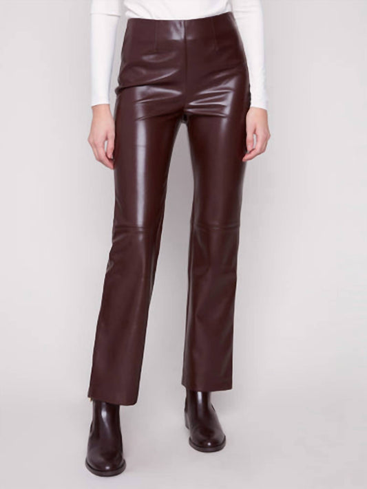 Charlie B - Faux Leather Pull-on Pants