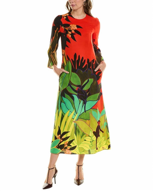Valentino - Printed Silk Maxi Dress