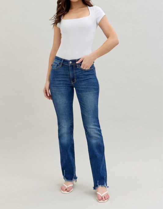 Judy Blue - Mid Rise Non Distressed Hem Bootcut Jeans