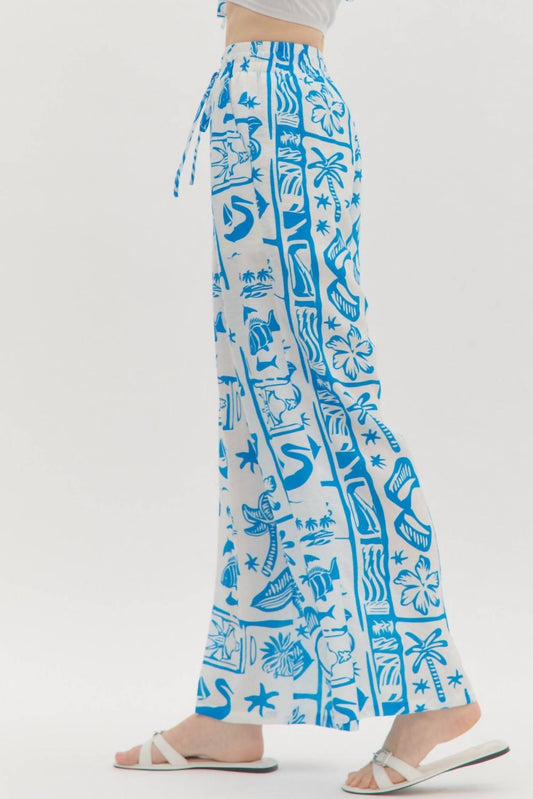 Entro - Resort Pattern Pull On Pants