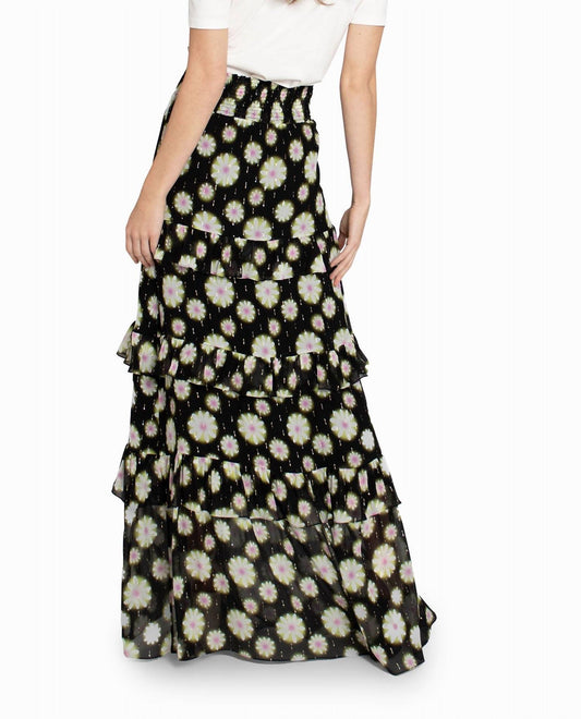 Nicole Miller - Hazy Daisy Tiered Maxi Skirt