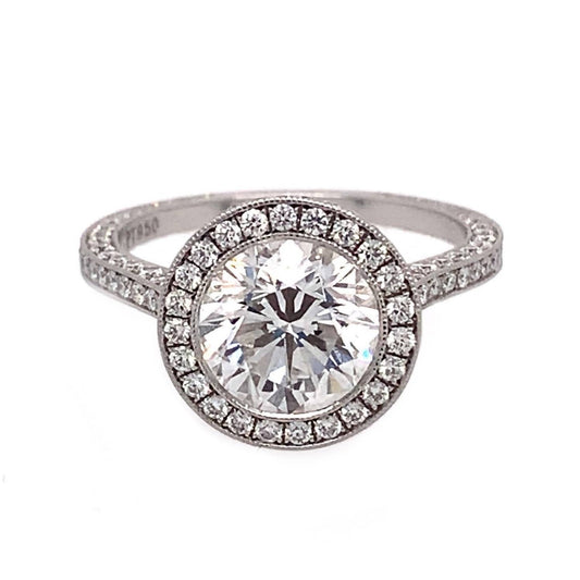 Normani - Women's Micro-pave Round Diamond Engagement Ring