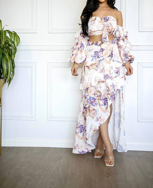 Little Secret Of Mine - Me Amor Maxi Skirt Set with Ruffles