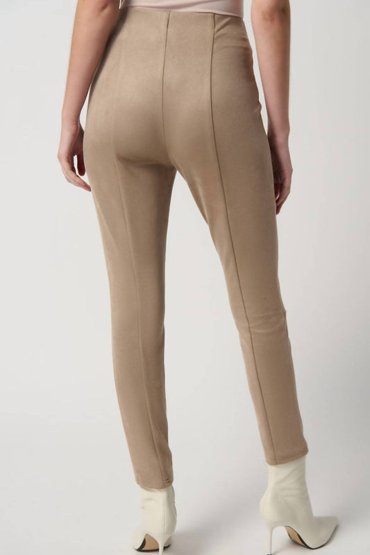 Joseph Ribkoff - Scuba Suede Leggings With Knee Cuts