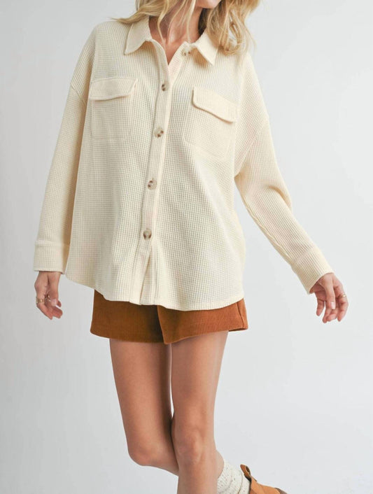 Sadie & Sage - Comfy Waffle Knit Jacket
