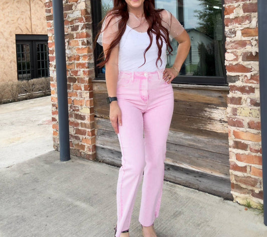 Risen - Acid Wash High-rise Jeans