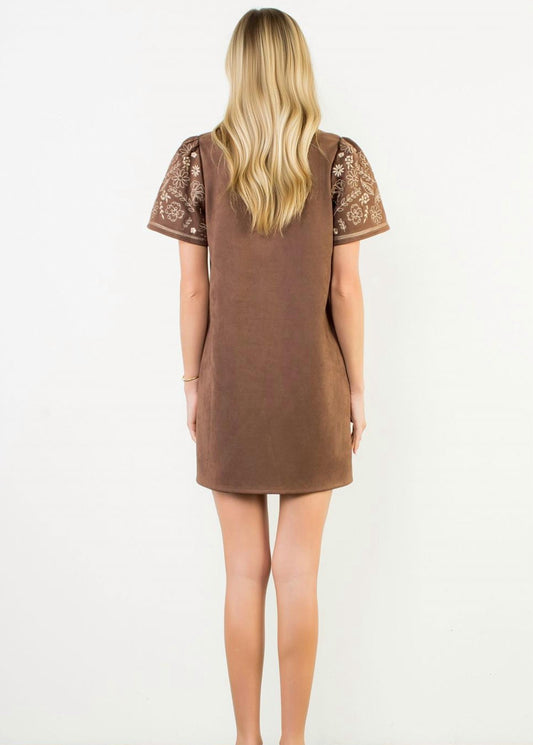 Thml - Short Sleeve Embroidered Detail Dress - Plus