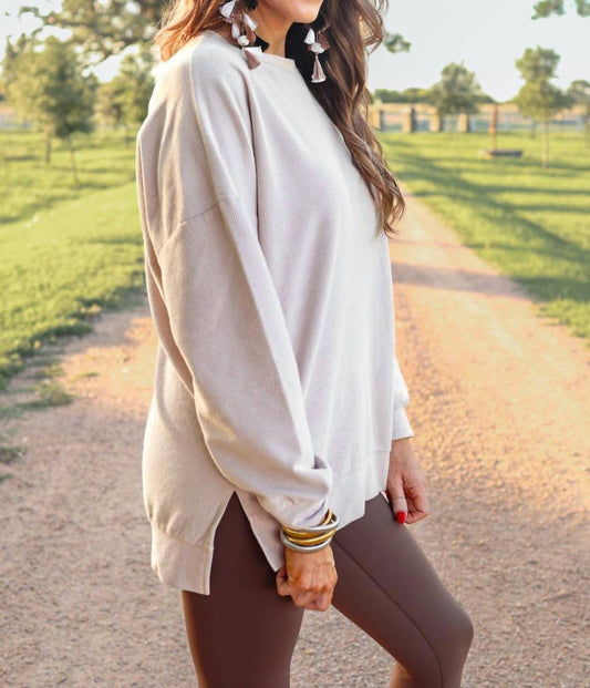 Jess Lea - Alexis Corded Pullover Taupe