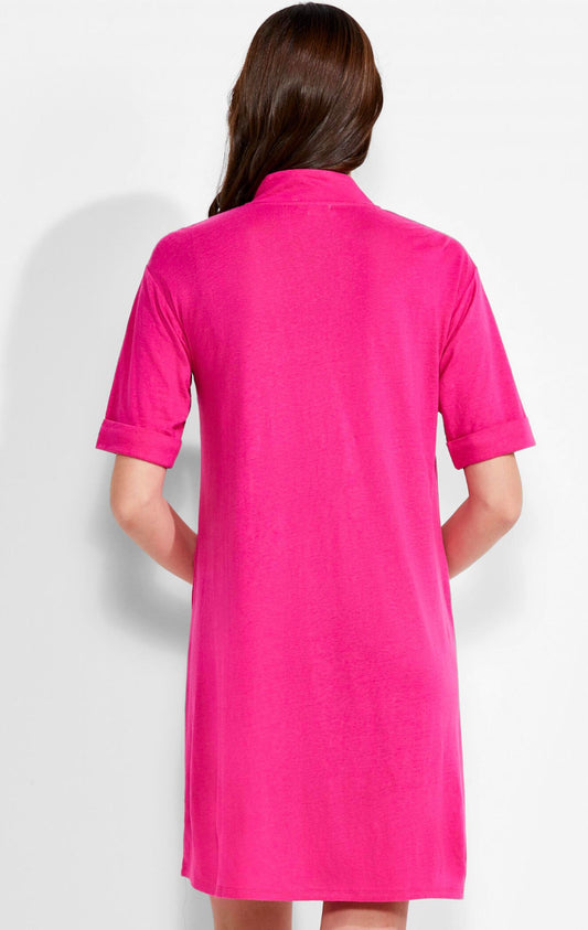 Nic + Zoe - SHORT SLEEVE NOTCHED V DRESS
