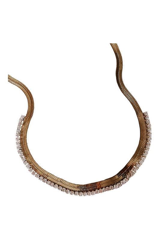 Beljoy - Women's Noni Crystal Snake Necklace