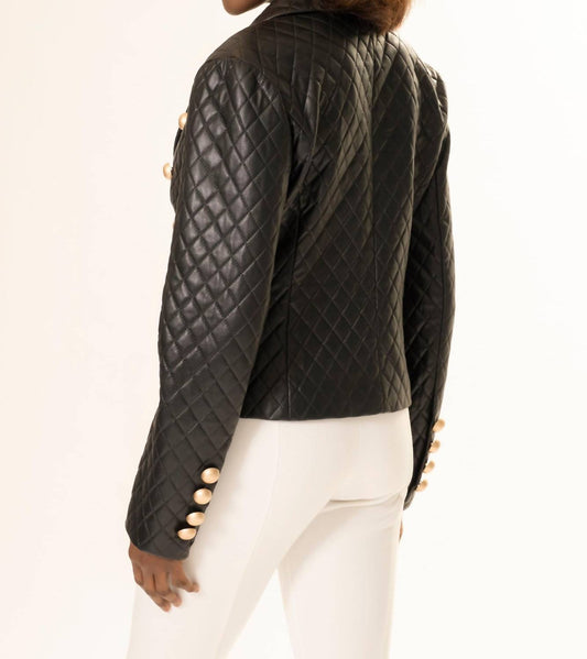 Area Stars - Quilted Faux Leather Jacket