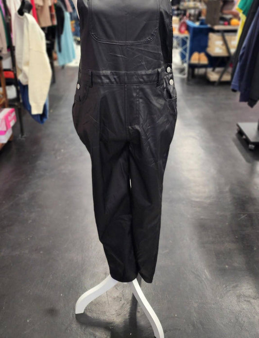Entro - Women's Pleather Overalls