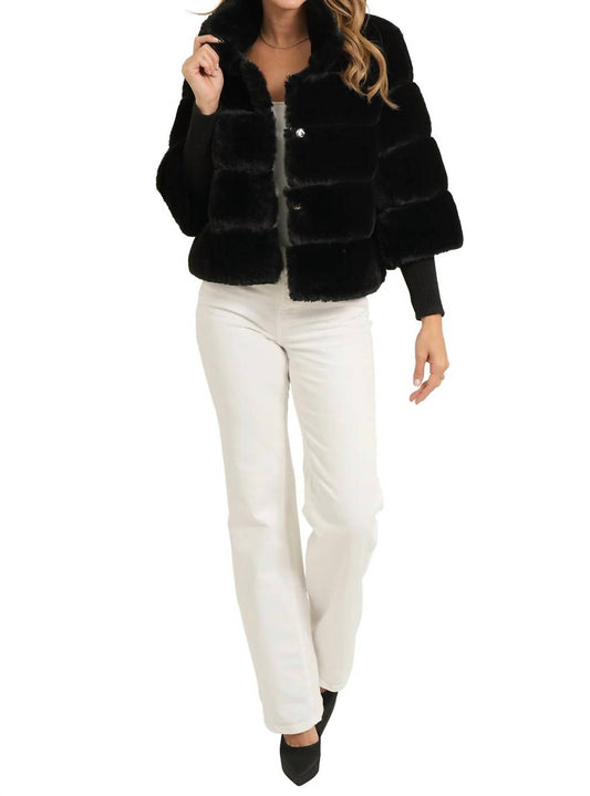Love Token - Sami Long Sleeve Faux Fur Jacket